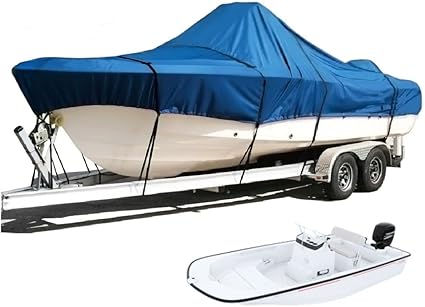 SavvyCraft Whaler Style Fishing Skiff Boats, Trailerable Tri-Hull Flat Front Center Console Boats, Compartible for Boston Whaler, Carolina Skiff, Mako Pro Skiff Sailfish CC(Blue, 20'.6" Lx96 Beam)