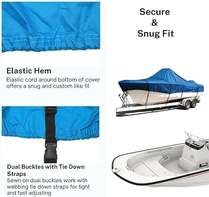 SavvyCraft Whaler Style Fishing Skiff Boats, Trailerable Tri-Hull Flat Front Center Console Boats, Compartible for Boston Whaler, Carolina Skiff, Mako Pro Skiff Sailfish CC(Blue, 20'.6" Lx96 Beam)